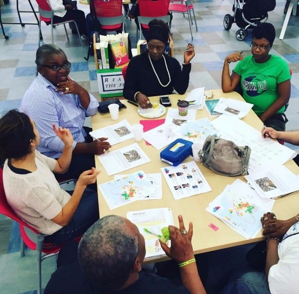 Members of NYCommons at a workshop last weekend on community influence over neighborhood development and affordable housing in Red Hook, Brooklyn